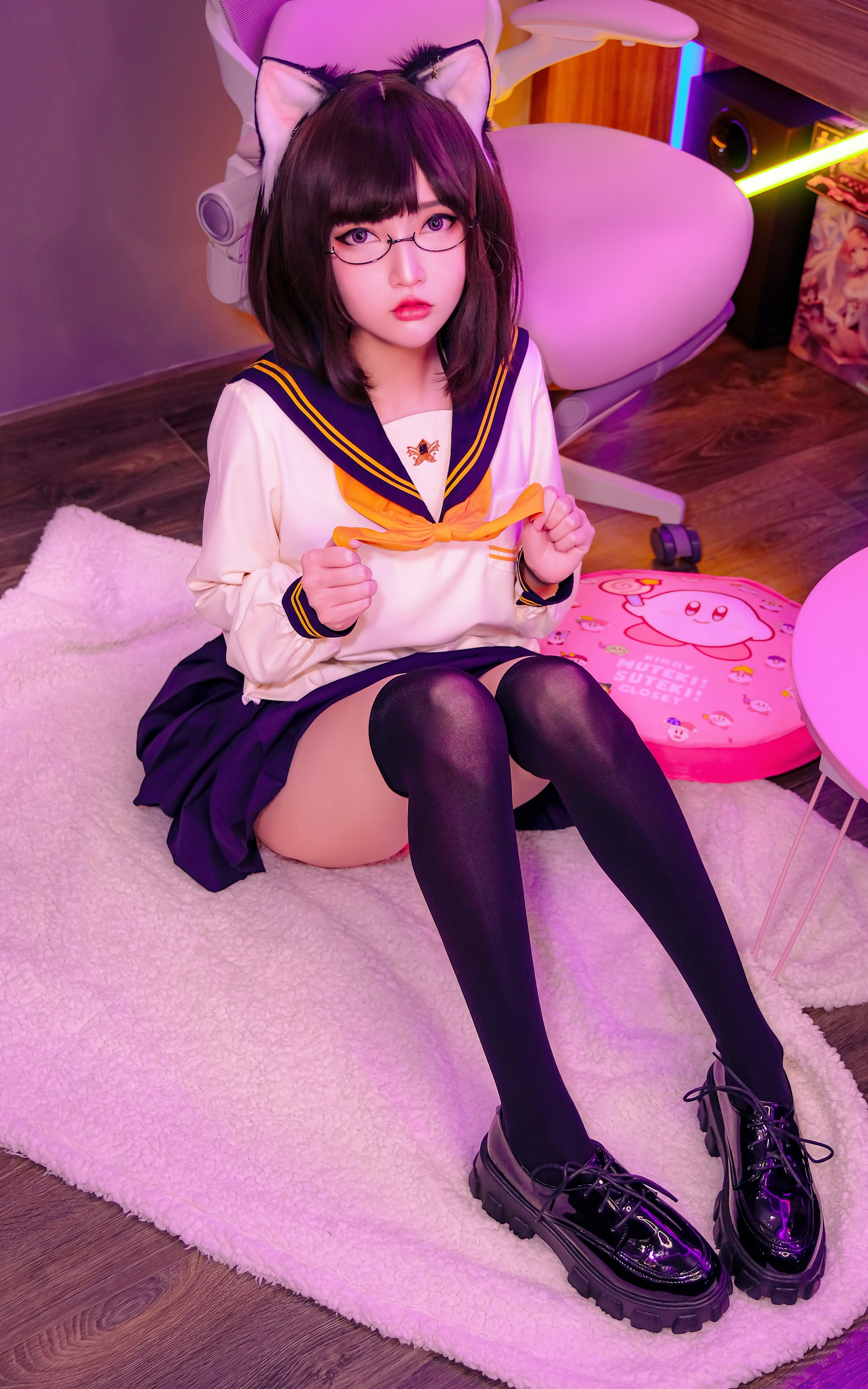 图片[1]-Potato Godzilla – NO.115 Tatami Neko-chan in Seifuku[16P]-XikXak